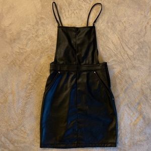 H&M divided faux leather dress size 2